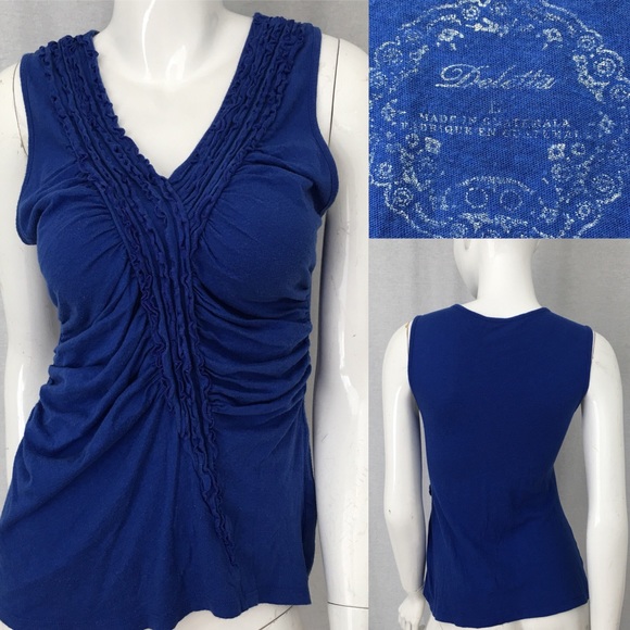 Anthropologie Tops - Large Anthro Deletta Ruffle Front Sleeveless Top